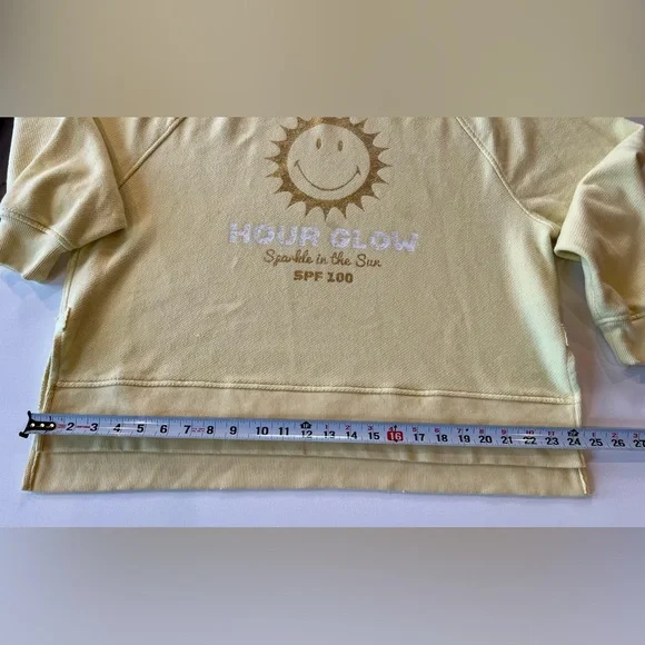 aerie Oversized Cotton Ribbed Sweater Sun Yellow Golden Glow Small - Picture 4 of 13